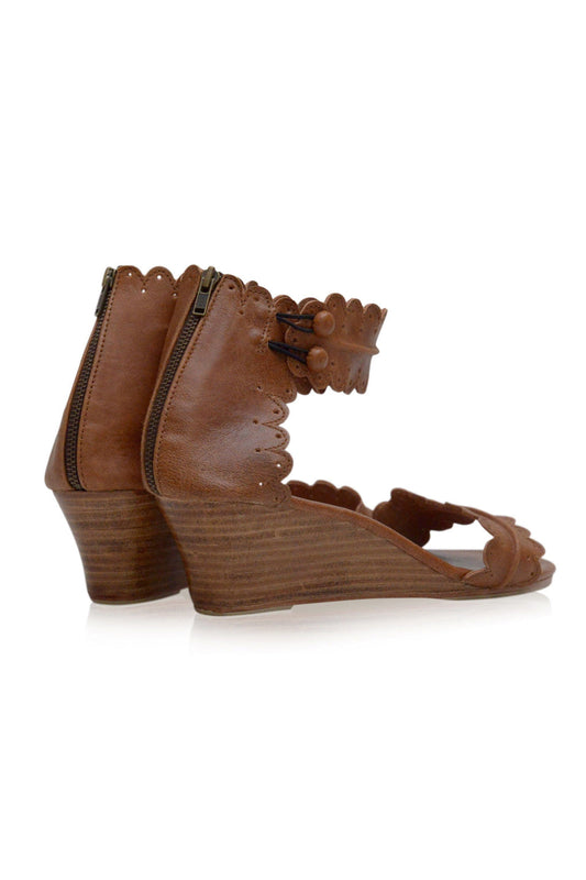 Magdalena Wooden Wedge Sandals
