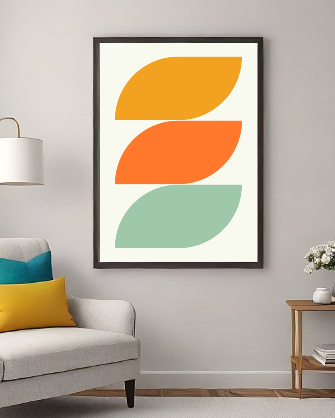 Modern Leaf Forms – Mid-Century Minimalist Abstract Wall Art