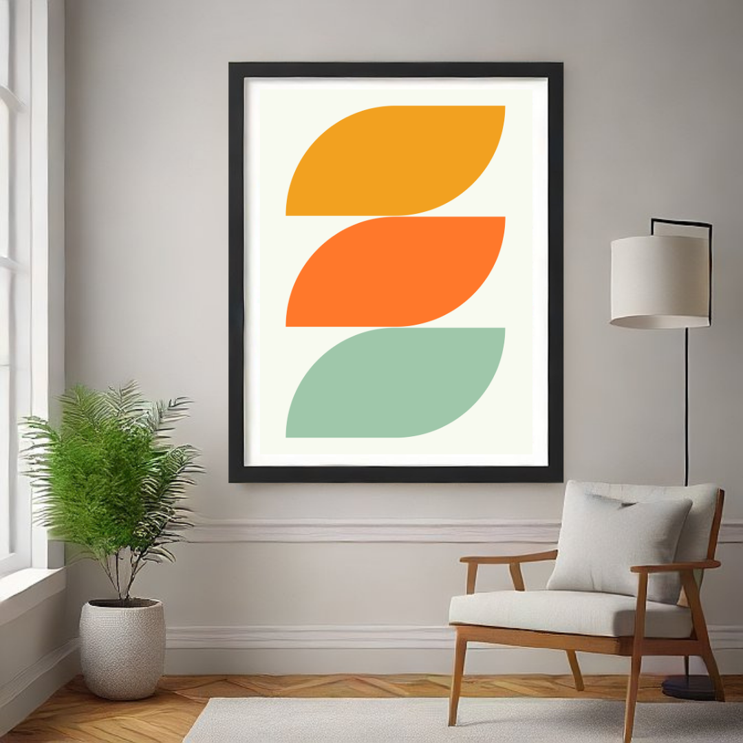 Modern Leaf Forms – Mid-Century Minimalist Abstract Wall Art