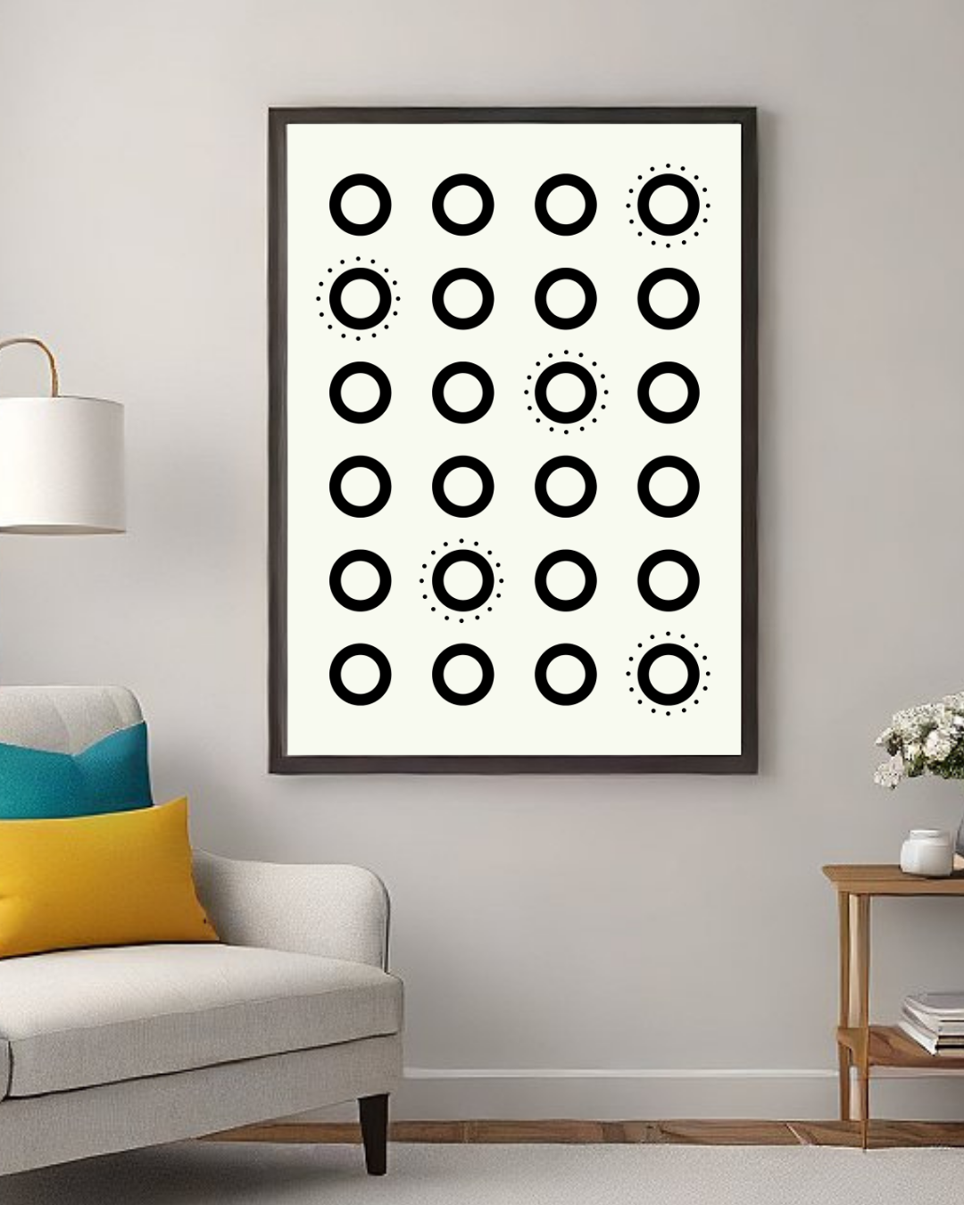 Abstract Acrylic Canvas Painting – Modern Wall Art