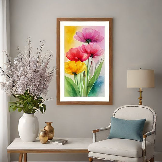 Blooming Elegance – Colorful Watercolor Floral Wall Art