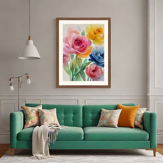 Blooming Harmony – Vibrant Floral Wall Art