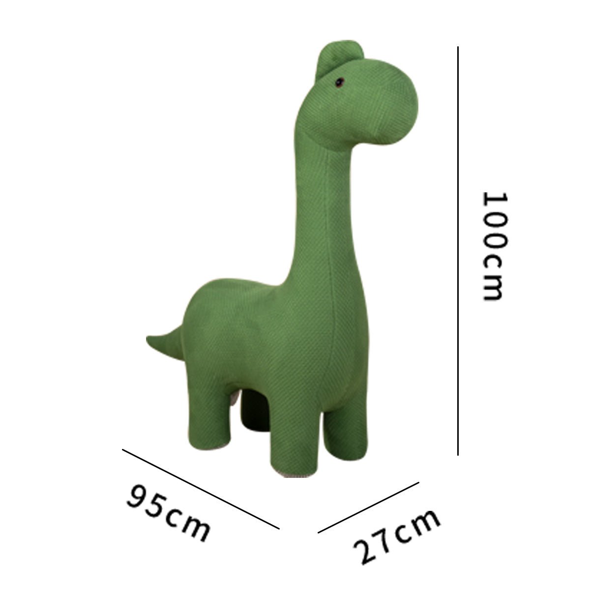 Knitted Green Dinosaur Stool